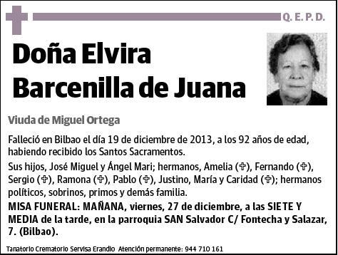 BARCENILLA DE JUANA,ELVIRA