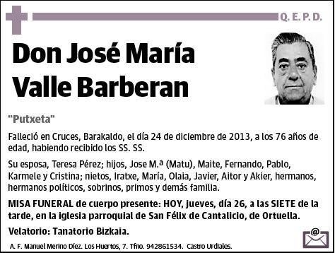 VALLE BARBERAN,JOSE MARIA