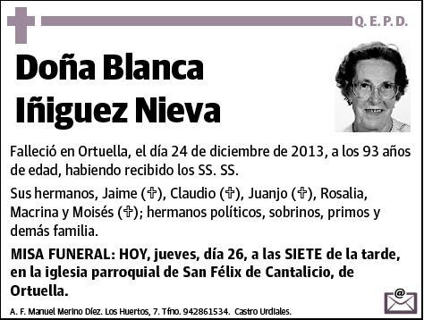 IÑIGUEZ NIEVA,BLANCA