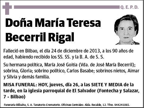 BECERRIL RIGAL,MARIA TERESA