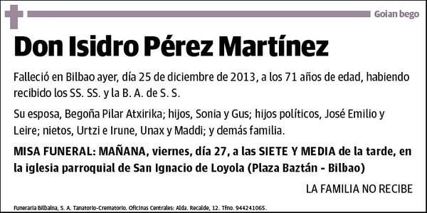 PEREZ MARTINEZ,ISIDRO