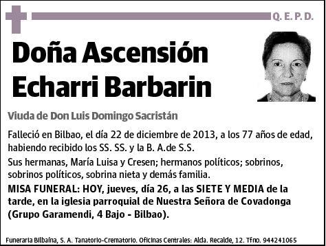 ECHARRI BARBARIN,ASCENSION