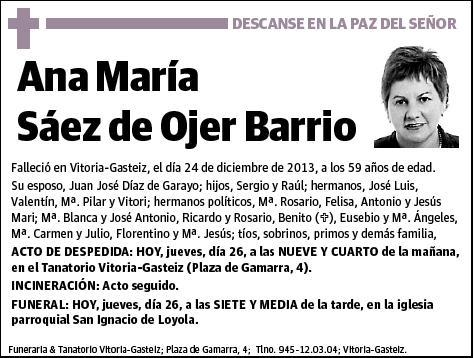 SAEZ DE OJER BARRIO,ANA MARIA