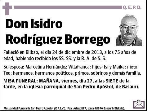 RODRIGUEZ BORREGO,ISIDRO