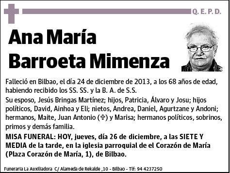 BARROETA MIMENZA,ANA MARIA