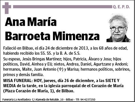 BARROETA MIMENZA,ANA MARIA