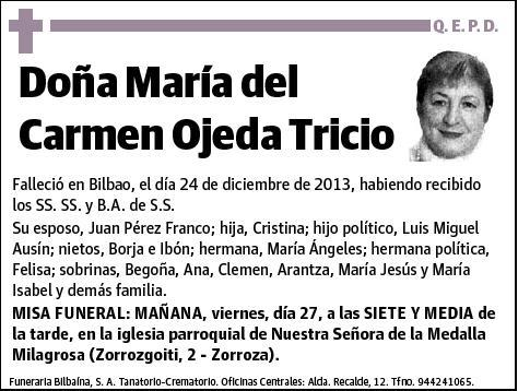 OJEDA TRICIO,MARIA DEL CARMEN