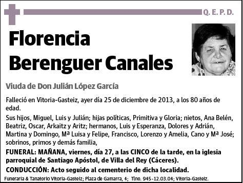 BERENGUER CANALES,FLORENCIA