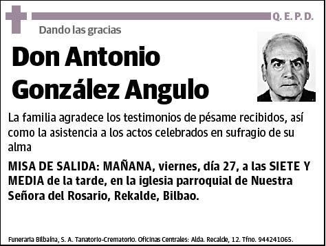 GONZALEZ ANGULO,ANTONIO