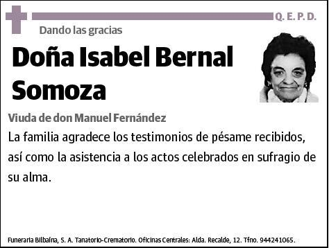 BERNAL SOMOZA,ISABEL