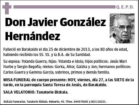 GONZALEZ HERNANDEZ,JAVIER