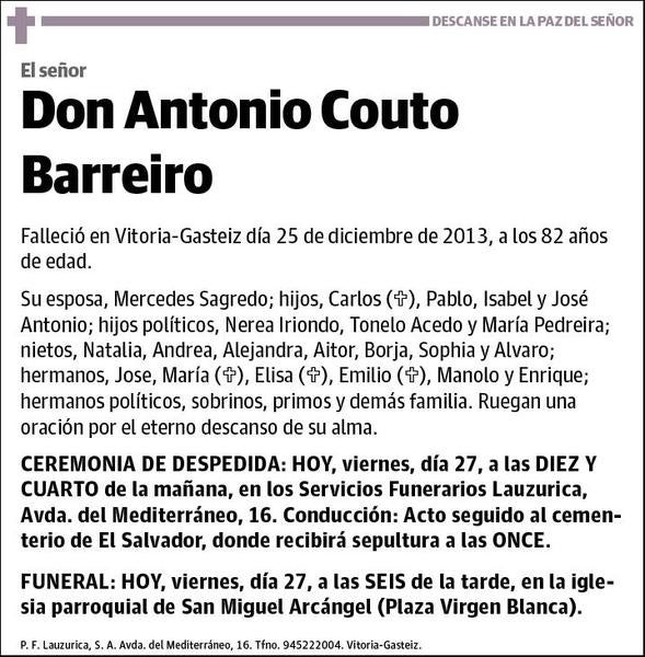 COUTO BARREIRO,ANTONIO