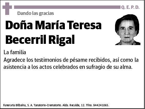 BECERRIL RIGAL,MARIA TERESA