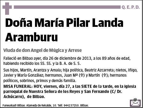 LANDA ARAMBURU,MARIA PILAR