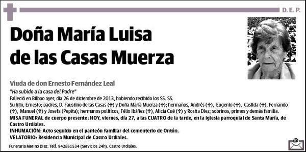 DE LAS CASAS MUERZA,MARIA LUISA