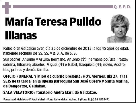 PULIDO ILLANAS,MARIA TERESA