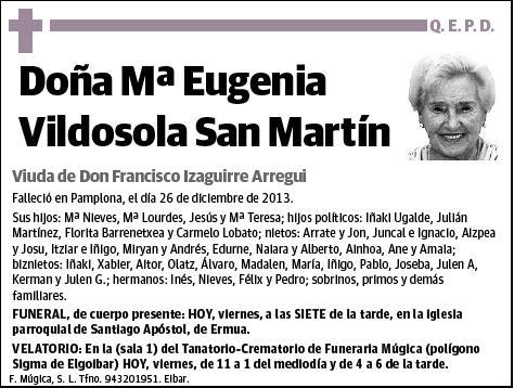 VILDOSOLA SAN MARTIN,Mª EUGENIA