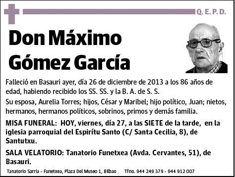 GOMEZ GARCIA,MAXIMO