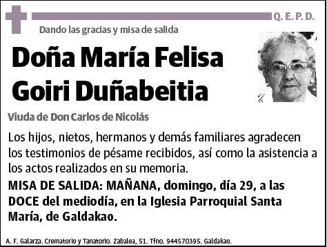 GOIRI DUÑABEITIA,MARIA FELISA