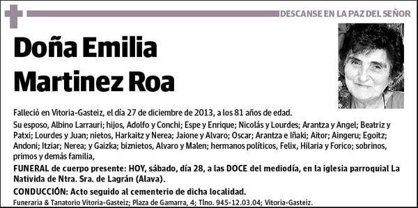 MARTINEZ ROA,EMILIA