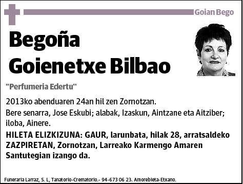 GOIENETXE BILBAO,BEGOÑA