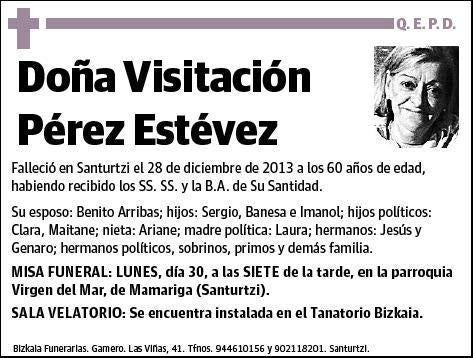 PEREZ ESTEVEZ,VISITACION