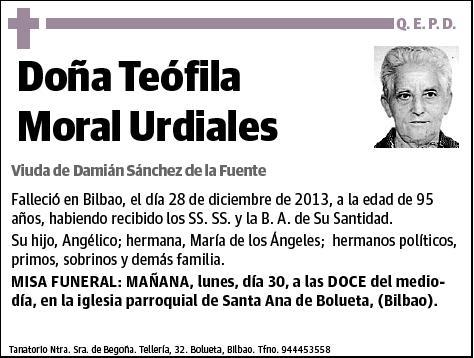 MORAL URDIALES,TEOFILA