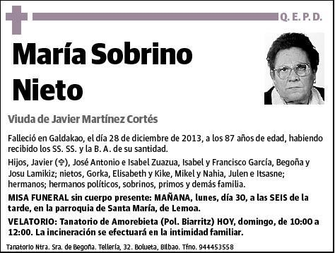 SOBRINO NIETO,MARIA