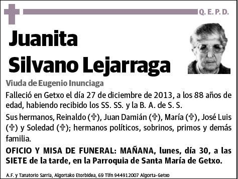 SILVANO LEJARRAGA,JUANITA