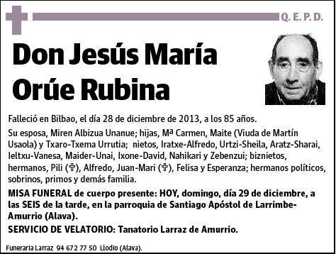 ORUE RUBINA,JESUS MARIA