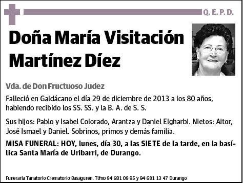 MARTINEZ DIEZ,MARIA VISITACION