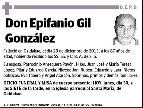 GIL GONZALEZ,EPIFANIO