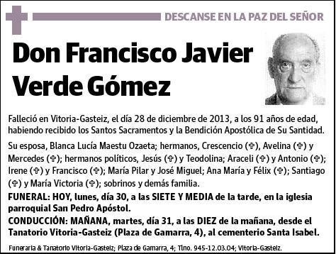 VERDE GOMEZ,FRANCISCO JAVIER