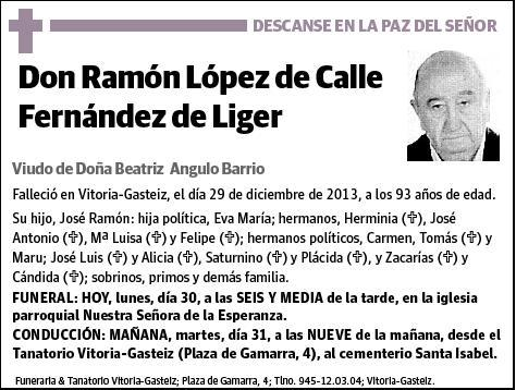 LOPEZ DE CALLE FERNANDEZ DE LIGER,RAMON