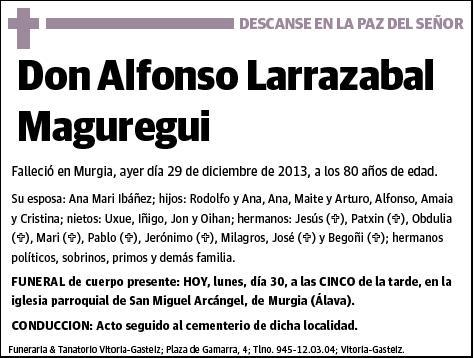 LARRAZABAL MAGUREGUI,ALFONSO