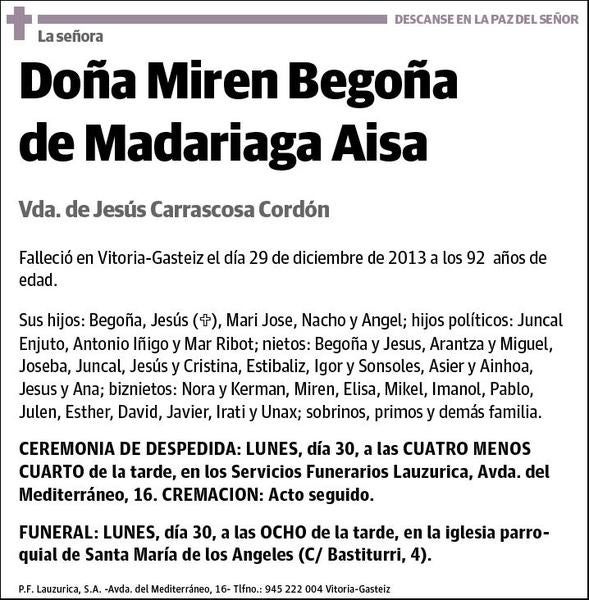 DE MADARIAGA AISA,MIREN BEGOÑA