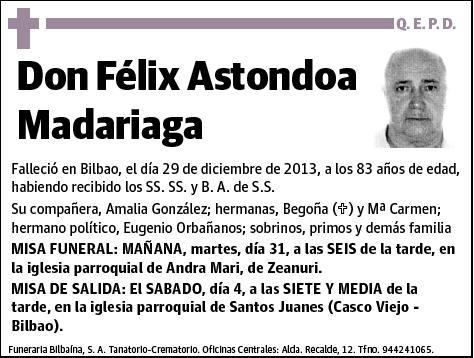 ASTONDOA MADARIAGA,FELIX