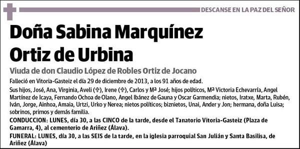 MARQUINEZ ORTIZ DE URBINA,SABINA