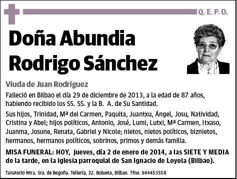 RODRIGO SANCHEZ,ABUNDIA