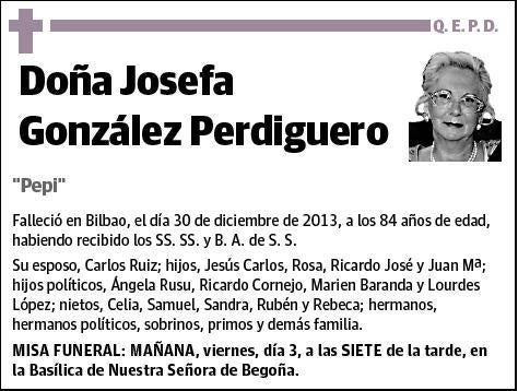 GONZALEZ PERDIGUERO,JOSEFA