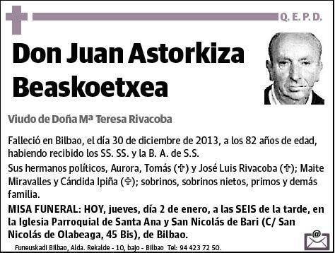 ASTORKIZA BEASKOETXEA,JUAN