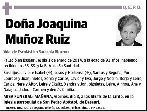 MUÑOZ RUIZ,JOAQUINA