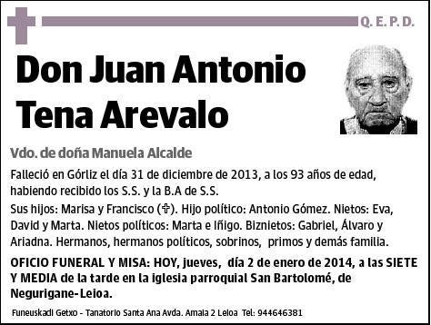 TENA AREVALO,JUAN ANTONIO