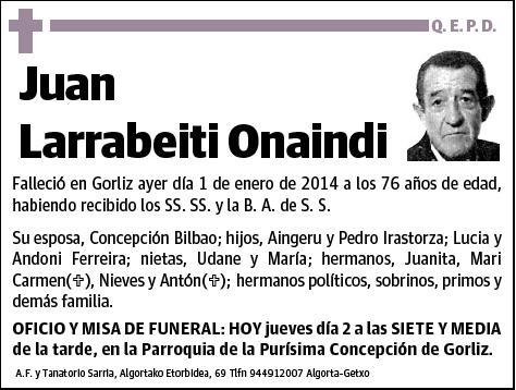 LARRABEITI ONAINDI,JUAN