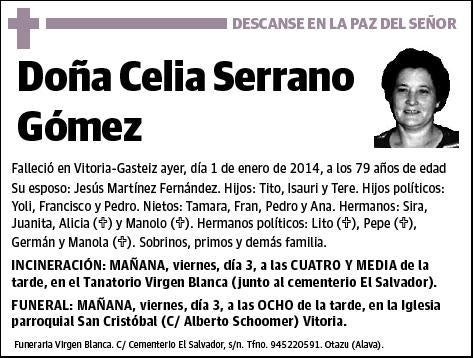 SERRANO GOMEZ,CELIA