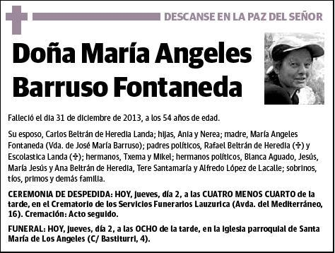 BARRUSO FONTANEDA,MARIA ANGELES