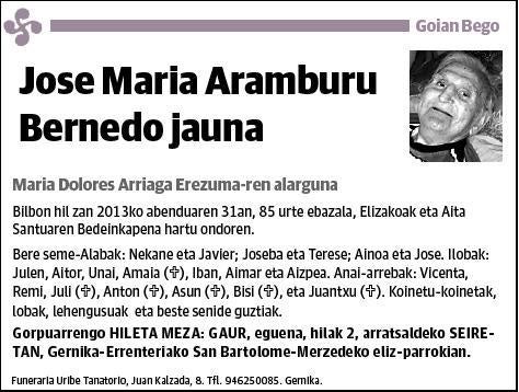 ARAMBURU BERNEDO,JOSE MARIA