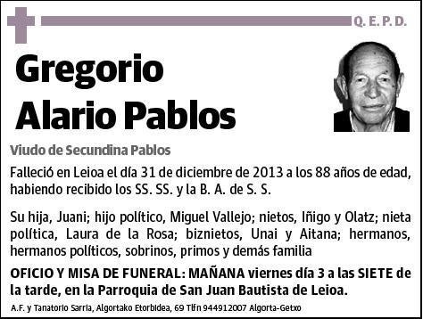 ALARIO PABLOS,GREGORIO