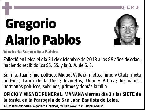 ALARIO PABLOS,GREGORIO