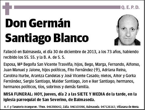 SANTIAGO BLANCO,GERMAN